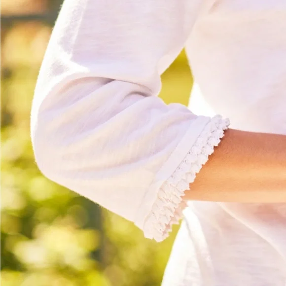 April Cornell Nostalgia Cream Lace Blouse XS - Picture 3 of 11